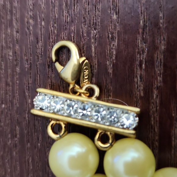 Avon Double Strand Pearl Honor Society Necklace with matching earrings, clip on. - Picture 6 of 12